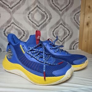 Under Armour Kids Blue and Yellow Sneakers